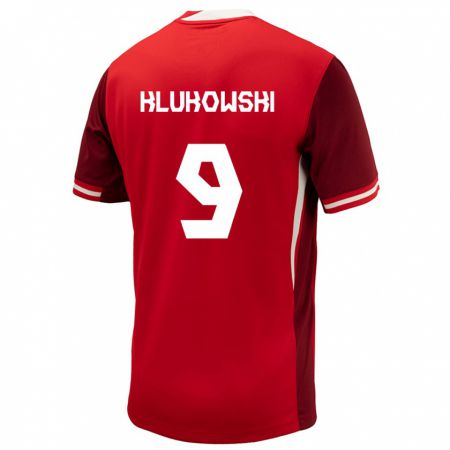 Kandiny Niño Camiseta Canadá Antoni Klukowski #9 Rojo 1ª Equipación 24-26 La Camisa Chile