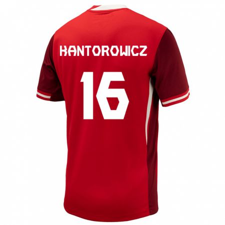 Kandiny Niño Camiseta Canadá Dominic Kantorowicz #16 Rojo 1ª Equipación 24-26 La Camisa Chile