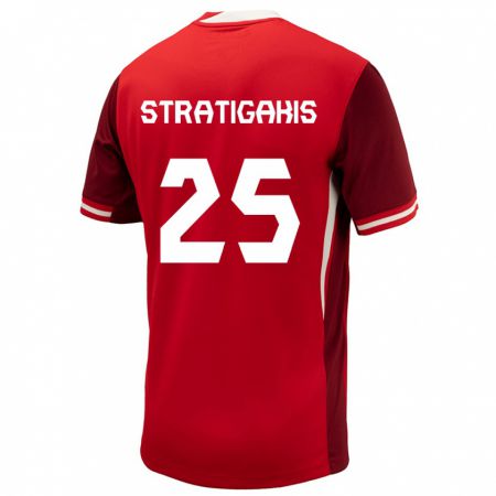 Kandiny Niño Camiseta Canadá Sarah Stratigakis #25 Rojo 1ª Equipación 24-26 La Camisa Chile