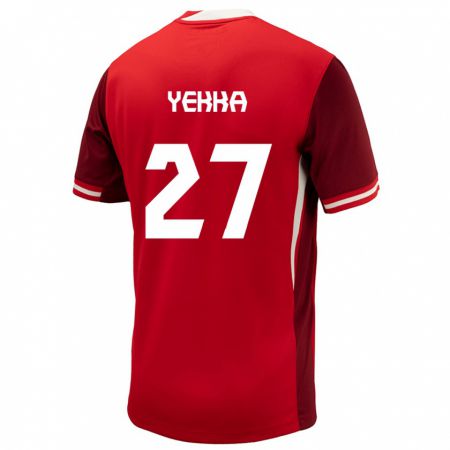 Kandiny Niño Camiseta Canadá Sura Yekka #27 Rojo 1ª Equipación 24-26 La Camisa Chile