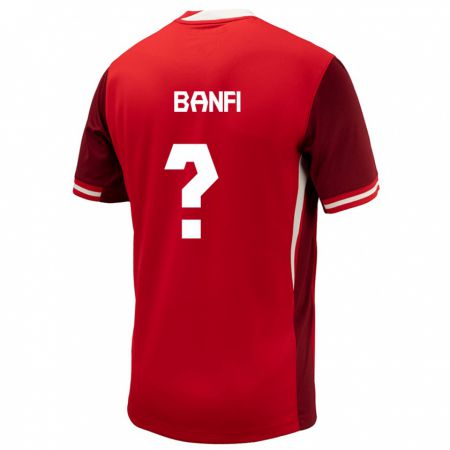 Kandiny Niño Camiseta Canadá Samuel Banfi #0 Rojo 1ª Equipación 24-26 La Camisa Chile
