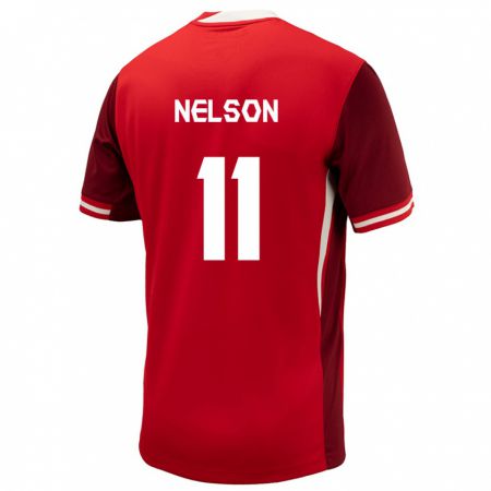 Kandiny Niño Camiseta Canadá Jayden Nelson #11 Rojo 1ª Equipación 24-26 La Camisa Chile