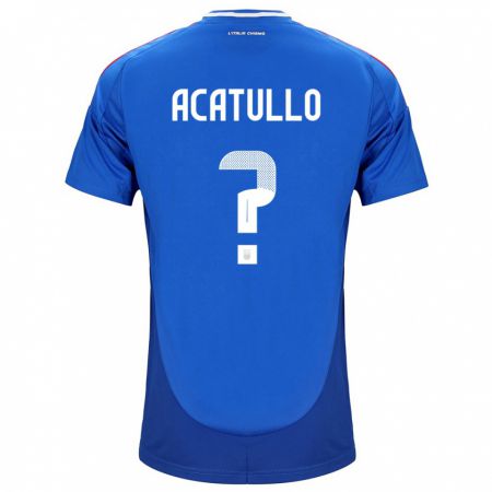 Kandiny Niño Camiseta Italia Cristian Acatullo #0 Azul 1ª Equipación 24-26 La Camisa Chile