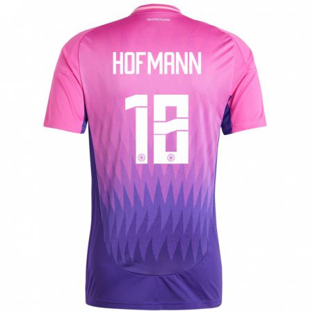 Kandiny Niño Camiseta Alemania Jonas Hofmann #18 Rosado Morado 2ª Equipación 24-26 La Camisa Chile