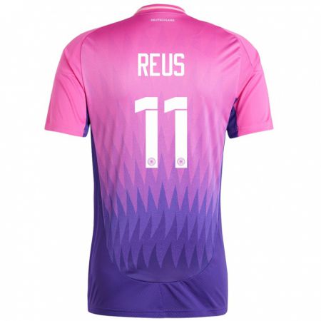 Kandiny Niño Camiseta Alemania Marco Reus #11 Rosado Morado 2ª Equipación 24-26 La Camisa Chile