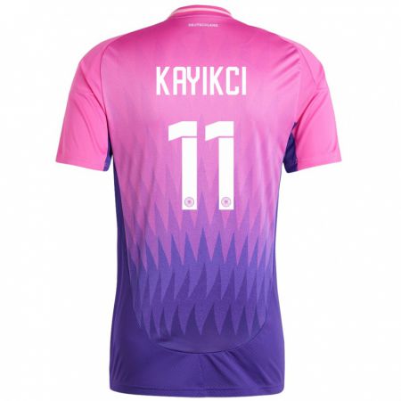 Kandiny Niño Camiseta Alemania Hasret Kayikci #11 Rosado Morado 2ª Equipación 24-26 La Camisa Chile