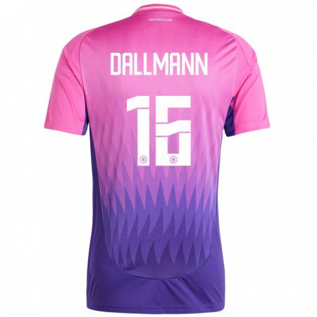 Kandiny Niño Camiseta Alemania Linda Dallmann #16 Rosado Morado 2ª Equipación 24-26 La Camisa Chile