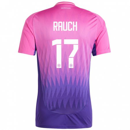 Kandiny Niño Camiseta Alemania Felicitas Rauch #17 Rosado Morado 2ª Equipación 24-26 La Camisa Chile