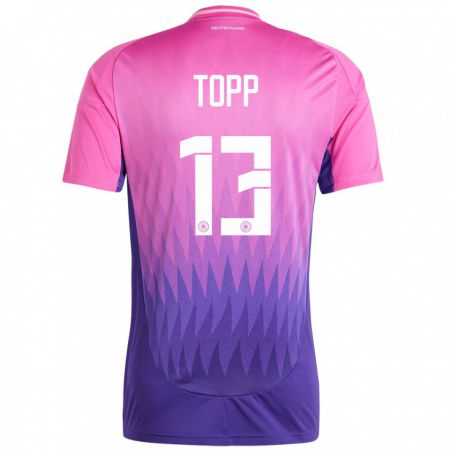 Kandiny Niño Camiseta Alemania Keke Topp #13 Rosado Morado 2ª Equipación 24-26 La Camisa Chile