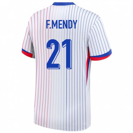 Kandiny Niño Camiseta Francia Ferland Mendy #21 Blanco 2ª Equipación 24-26 La Camisa Chile