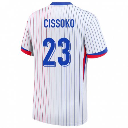 Kandiny Niño Camiseta Francia Hawa Cissoko #23 Blanco 2ª Equipación 24-26 La Camisa Chile