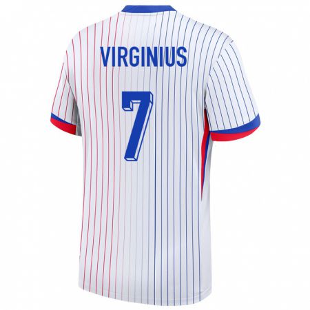 Kandiny Niño Camiseta Francia Alan Virginius #7 Blanco 2ª Equipación 24-26 La Camisa Chile