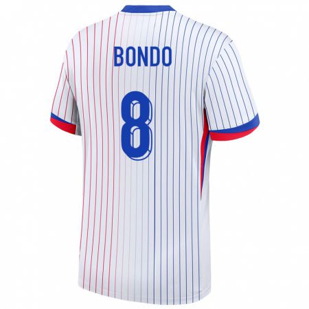 Kandiny Niño Camiseta Francia Warren Bondo #8 Blanco 2ª Equipación 24-26 La Camisa Chile