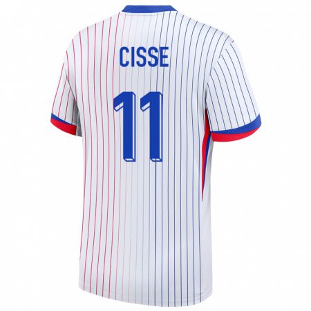 Kandiny Niño Camiseta Francia Lamine Cisse #11 Blanco 2ª Equipación 24-26 La Camisa Chile