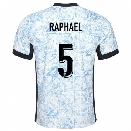 Kandiny Niño Camiseta Portugal Raphael Guerreiro #5 Crema Azul 2ª Equipación 24-26 La Camisa Chile