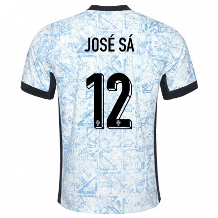 Kandiny Niño Camiseta Portugal Jose Sa #12 Crema Azul 2ª Equipación 24-26 La Camisa Chile