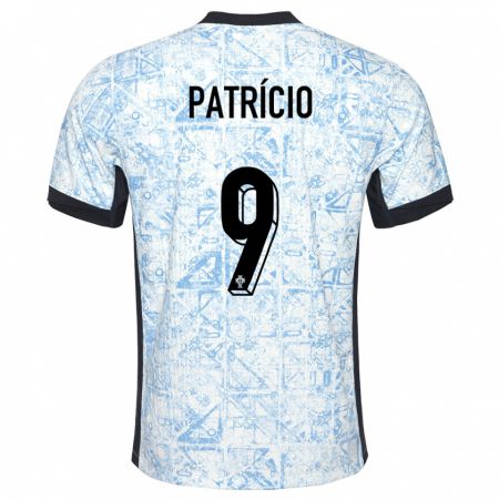Kandiny Niño Camiseta Portugal Nuno Patricio #9 Crema Azul 2ª Equipación 24-26 La Camisa Chile