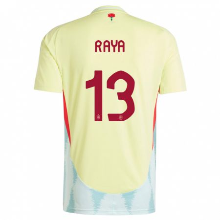 Kandiny Niño Camiseta España David Raya #13 Amarillo 2ª Equipación 24-26 La Camisa Chile