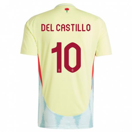 Kandiny Niño Camiseta España Athenea Del Castillo #10 Amarillo 2ª Equipación 24-26 La Camisa Chile