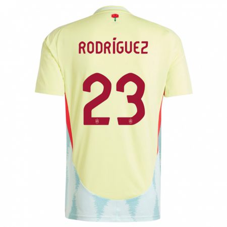 Kandiny Niño Camiseta España Misa Rodriguez #23 Amarillo 2ª Equipación 24-26 La Camisa Chile