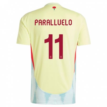 Kandiny Niño Camiseta España Salma Paralluelo #11 Amarillo 2ª Equipación 24-26 La Camisa Chile