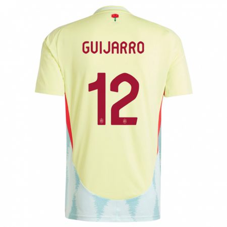 Kandiny Niño Camiseta España Patricia Guijarro #12 Amarillo 2ª Equipación 24-26 La Camisa Chile