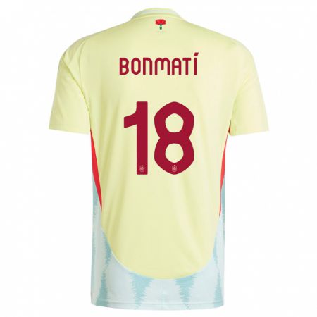Kandiny Niño Camiseta España Aitana Bonmati #18 Amarillo 2ª Equipación 24-26 La Camisa Chile