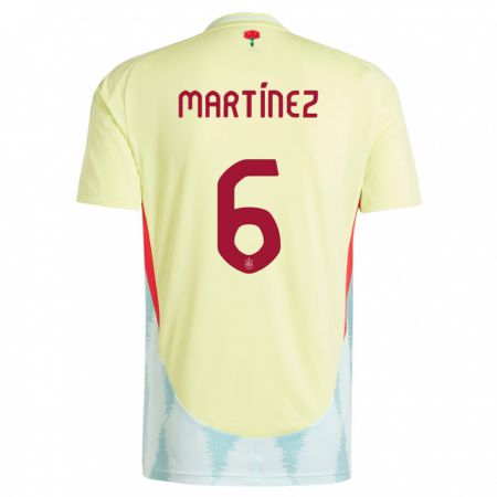 Kandiny Niño Camiseta España Roger Martinez #6 Amarillo 2ª Equipación 24-26 La Camisa Chile