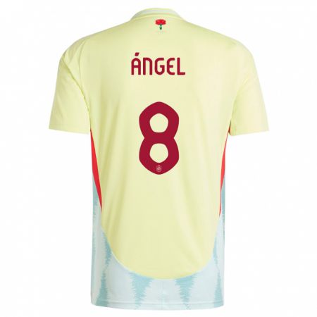 Kandiny Niño Camiseta España Manuel Angel #8 Amarillo 2ª Equipación 24-26 La Camisa Chile