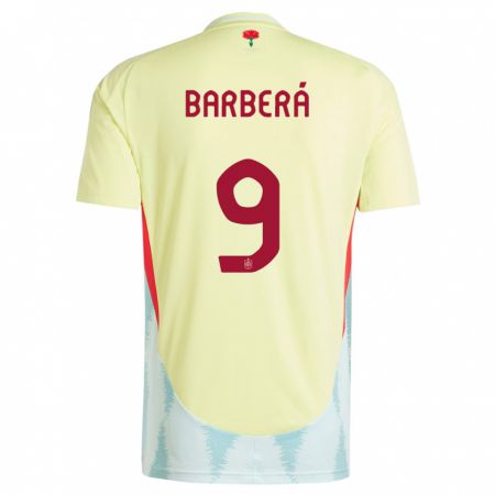 Kandiny Niño Camiseta España Victor Barbera #9 Amarillo 2ª Equipación 24-26 La Camisa Chile