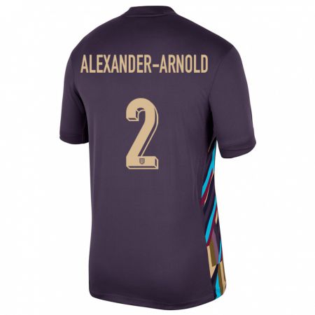 Kandiny Niño Camiseta Inglaterra Trent Alexander-Arnold #2 Pasa Oscura 2ª Equipación 24-26 La Camisa Chile