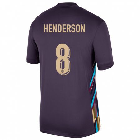 Kandiny Niño Camiseta Inglaterra Jordan Henderson #8 Pasa Oscura 2ª Equipación 24-26 La Camisa Chile