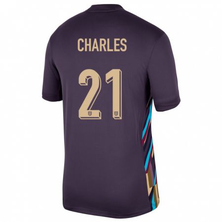 Kandiny Niño Camiseta Inglaterra Niamh Charles #21 Pasa Oscura 2ª Equipación 24-26 La Camisa Chile