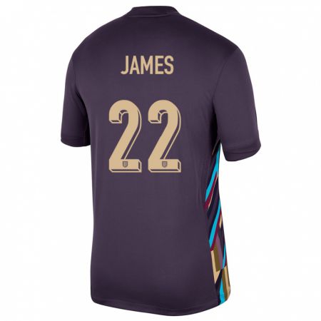 Kandiny Niño Camiseta Inglaterra Lauren James #22 Pasa Oscura 2ª Equipación 24-26 La Camisa Chile