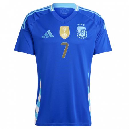 Kandiny Niño Camiseta Argentina Romina Nunez #7 Azul 2ª Equipación 24-26 La Camisa Chile