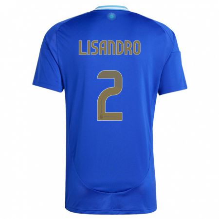 Kandiny Niño Camiseta Argentina Lisandro Martinez #2 Azul 2ª Equipación 24-26 La Camisa Chile