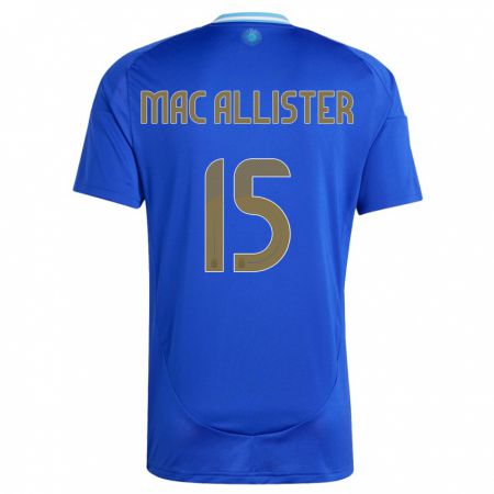 Kandiny Niño Camiseta Argentina Alexis Mac Allister #15 Azul 2ª Equipación 24-26 La Camisa Chile