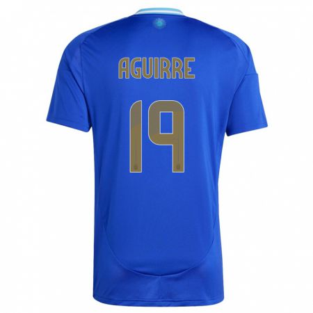 Kandiny Niño Camiseta Argentina Brian Aguirre #19 Azul 2ª Equipación 24-26 La Camisa Chile