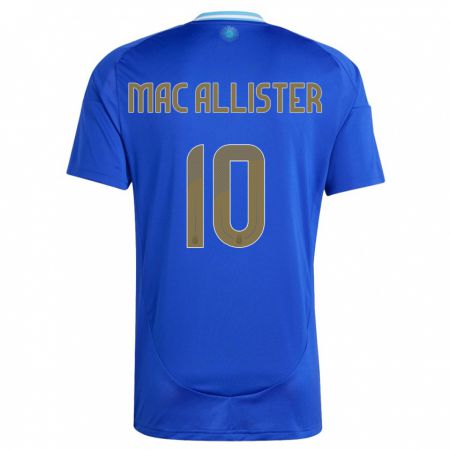 Kandiny Niño Camiseta Argentina Alexis Mac Allister #10 Azul 2ª Equipación 24-26 La Camisa Chile