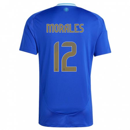 Kandiny Niño Camiseta Argentina Lautaro Morales #12 Azul 2ª Equipación 24-26 La Camisa Chile