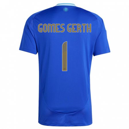 Kandiny Niño Camiseta Argentina Federico Gomes Gerth #1 Azul 2ª Equipación 24-26 La Camisa Chile