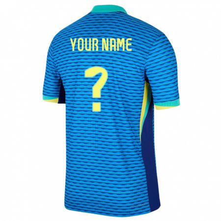 Kandiny Niño Camiseta Brasil Su Nombre #0 Azul 2ª Equipación 24-26 La Camisa Chile