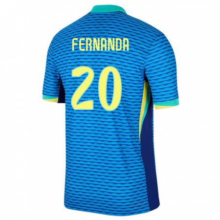 Kandiny Niño Camiseta Brasil Fernanda Palermo #20 Azul 2ª Equipación 24-26 La Camisa Chile