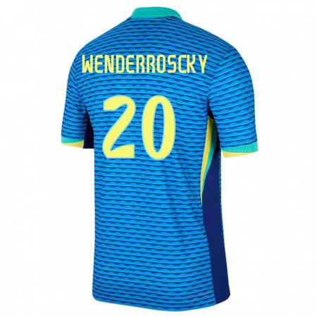 Kandiny Niño Camiseta Brasil Arthur Wenderroscky #20 Azul 2ª Equipación 24-26 La Camisa Chile