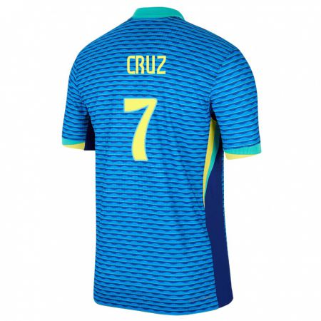Kandiny Niño Camiseta Brasil Joao Cruz #7 Azul 2ª Equipación 24-26 La Camisa Chile