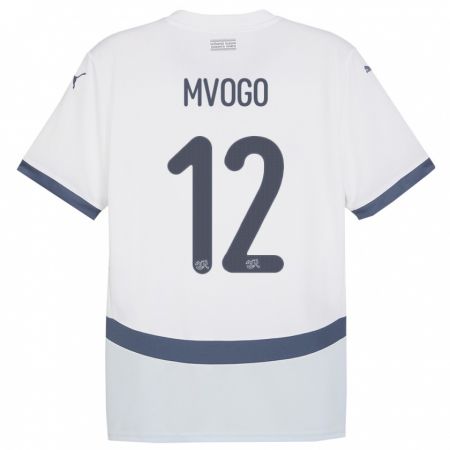 Kandiny Niño Camiseta Suiza Yvon Mvogo #12 Blanco 2ª Equipación 24-26 La Camisa Chile