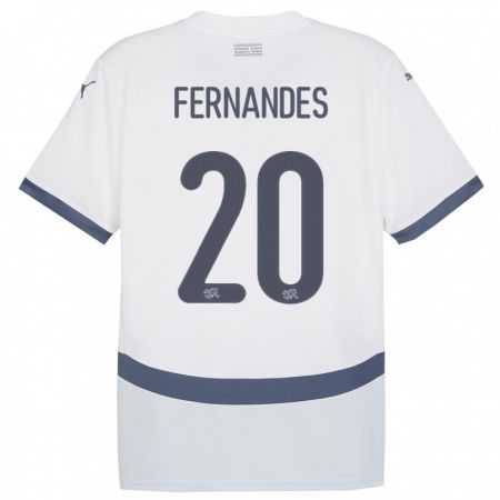 Kandiny Niño Camiseta Suiza Edimilson Fernandes #20 Blanco 2ª Equipación 24-26 La Camisa Chile