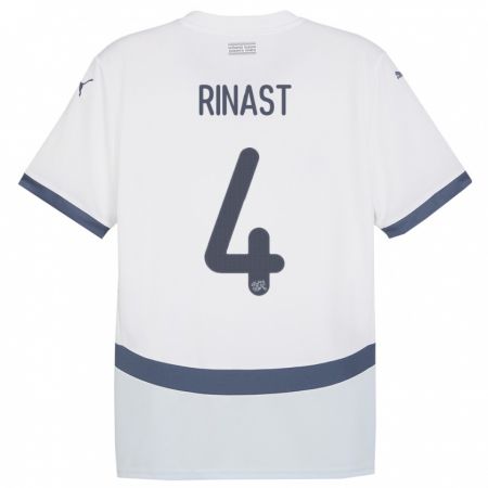 Kandiny Niño Camiseta Suiza Rachel Rinast #4 Blanco 2ª Equipación 24-26 La Camisa Chile