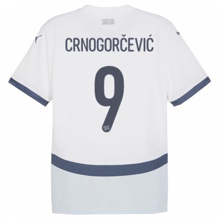 Kandiny Niño Camiseta Suiza Ana Maria Crnogorcevic #9 Blanco 2ª Equipación 24-26 La Camisa Chile