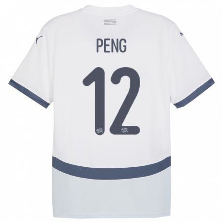 Kandiny Niño Camiseta Suiza Livia Peng #12 Blanco 2ª Equipación 24-26 La Camisa Chile